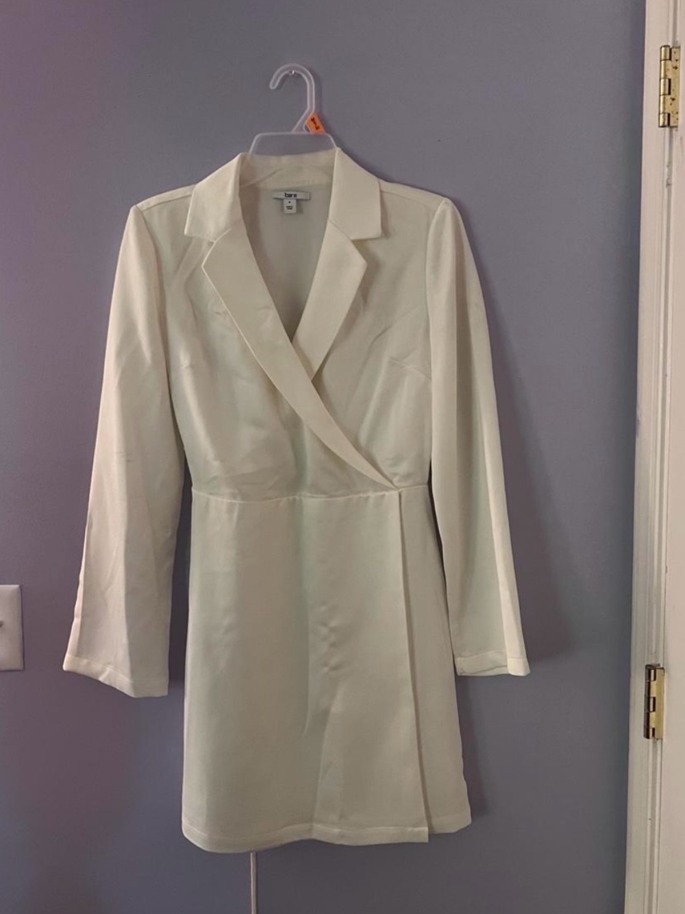 Bar III Cream Wrap Blazer Dress